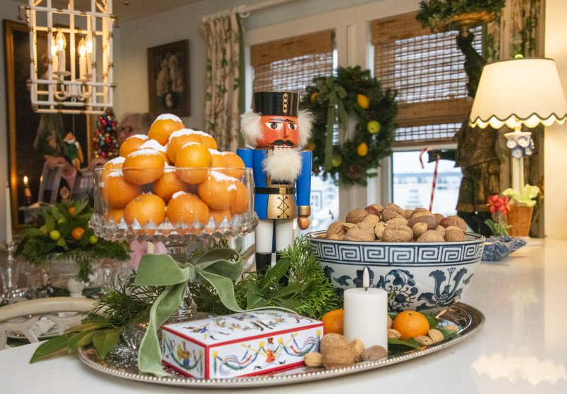 A nutcracker stands at attention in Jeff West’s kitchen.